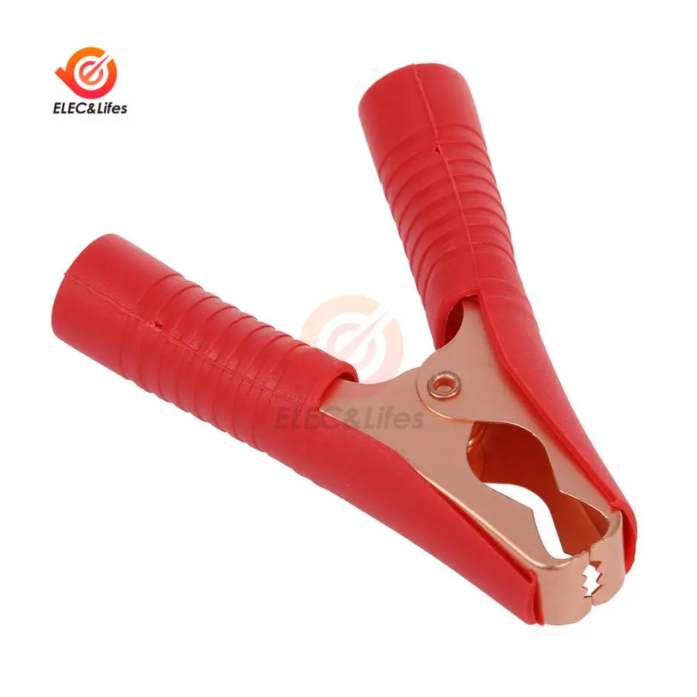 Details about   1Pair Red/Black Crocodile Clip Fully Insulated 100A Clamps Alligator Strong M6Q1 