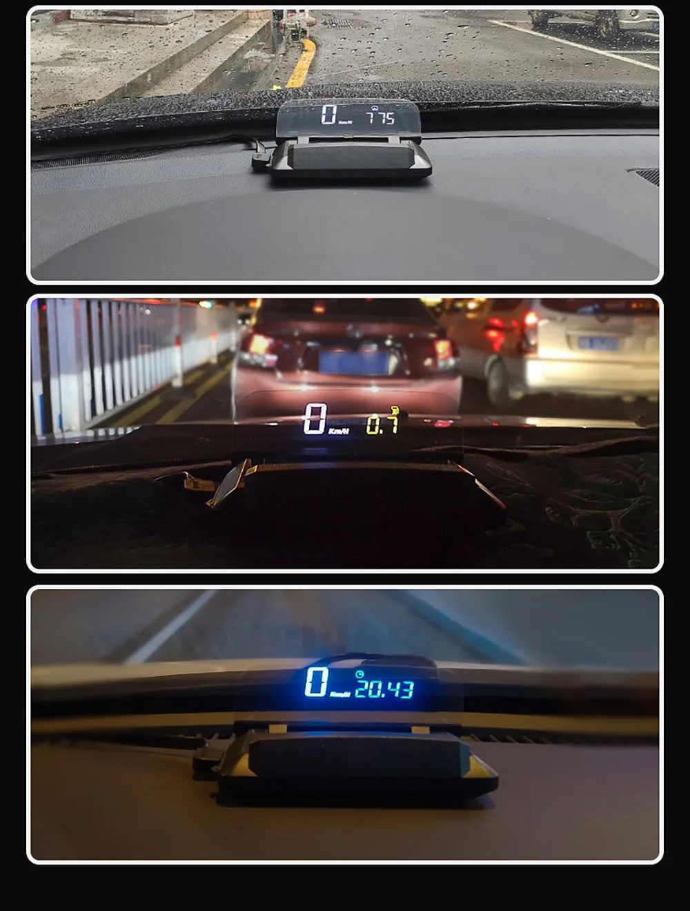 HUD Mirror L3 Car Head up display Digital Speedometer (16)