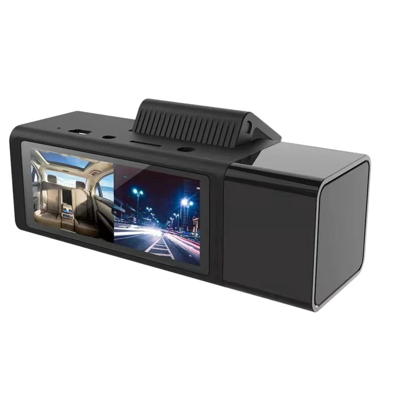 Dual Dash Cam 1080P Front and 1080P Inside Cabin with IPS Display IR Night Vision G Sensor Loop
