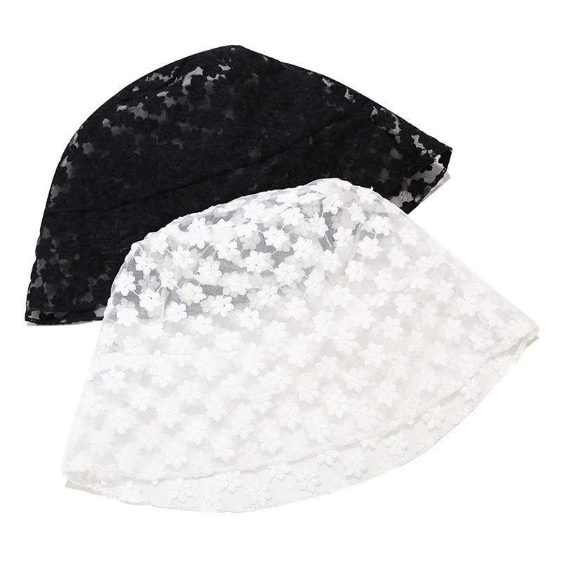 Lace Flower Hat For Women Soft Lace Wide Brim Sun Hats Floppy Summer Hat Dress Lace Ladies Hat