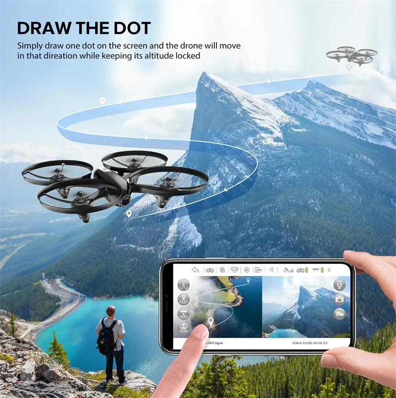 U47 Camera Drone FPV RC Quadcotper with 720P HD Camera Live Video & More! 