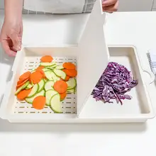 Разделочная доска домашняя кухонная разделочная доска с поворотом на 180 градусов сливной лоток для мытья и резки овощей