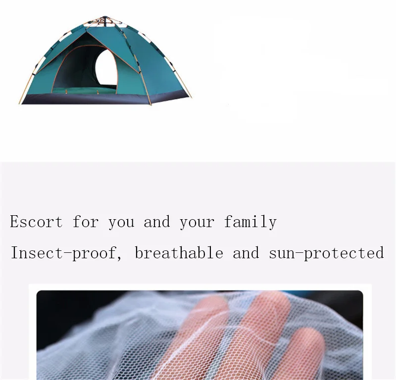 Автоматический быстрооткрывающийся кемпинговый тент от RU, пляжный тент, палатка для 4 человек, Мгновенный Всплывающий Открытый Анти-УФ-брезентовые палатки, открытый солнцезащитный навес
