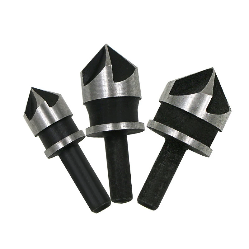 

1 Set Woodworking Drill High-Carbon Steel Round Handle Hex Shank Counter drill Kit Chamfer Woodworking Chamfering Tools h3