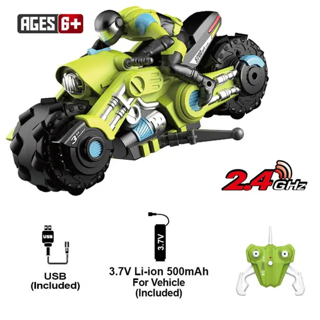 Fashion Portable Motorcycle Stunt Toys Stable Signal Eye-catching Plastic 360 Degree Spinning Motorcycle Stunt Toys for Kids 5