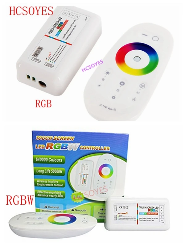 2 4G RF RGBW RGB светодиодный контроллер сенсорный экран DC12 24V 18A пульт дистанционного управления для / 5050 3528 5630