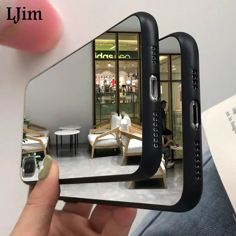Glossy Make-up Mirror Soft Silicone Cases for Samsung Galaxy Note10 Note9/8 S10 S9 S8 J8 J6 J4 A50 A70 A40 A30 A20e Phone Cover |