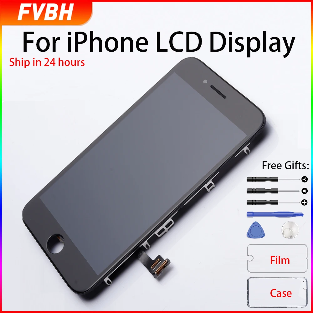 Черный/белый класс AAA + LCD Замена для iPhone 7 8 3D сенсорная сборка дигитайзер экран без