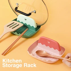 Soporte para utensilios de cocina, estante organizador de plástico para espátulas, tenedores, cucharas, palillos, almohadilla antideslizante