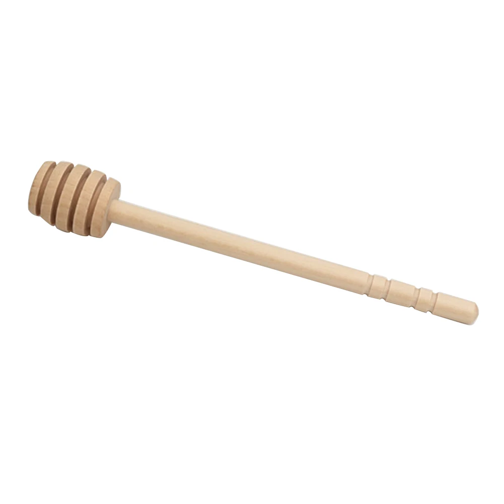 Деревянная практичная ложка с длинной ручкой для перемешивания, кухонные инструменты, спиральная медовая ковша, палочка для меда