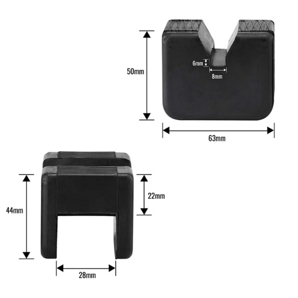

4pcs Car Jack Pad Adapter Stand Universal Rubber Mats Slotted Frames Rail Set