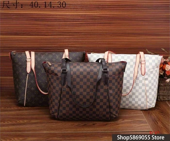 

Luxury Louis Vuitton LV- Leather Handbags Women Bags Designer Brand Women's Shoulder Bags Large Capacity Ladies Hand Bags L312