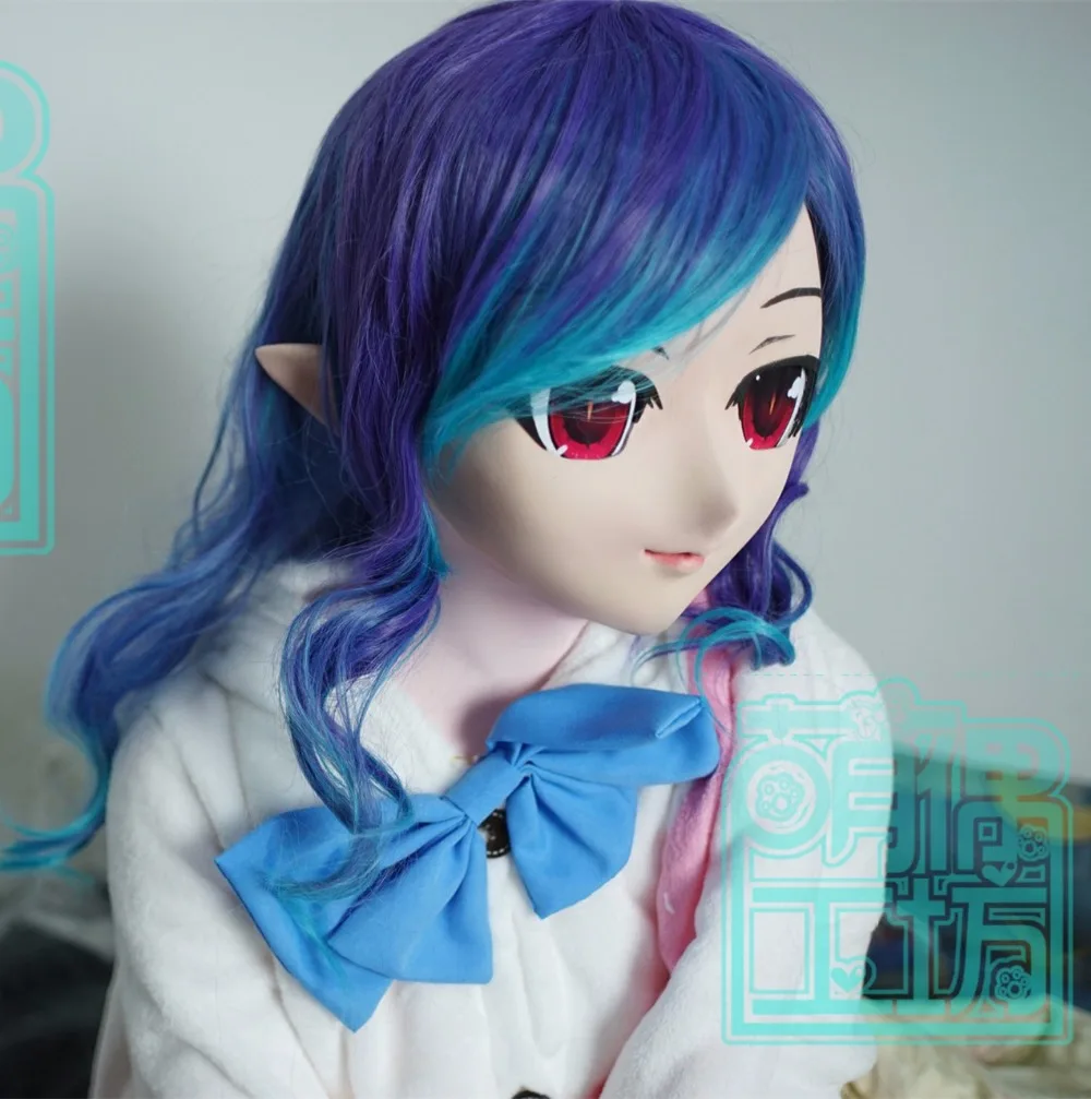 

(C2-071)Top Quality Handmade Female Silicone Rubber Face Mask Cosplay Kigurumi Masks Crossdresser Doll Japanese Anime Role Play