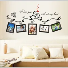 AY640B черная комбинация держателей стикер для дивана стеклянная витрина декоративная рамка наклейка s ПВХ стиль Экологически чистый друг