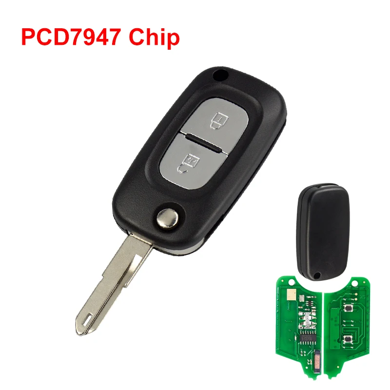 A OkeyTech 2 кнопки 433 МГц PCF7946/7947 чип программируемый ключ для автомобиля дистанционный ключ для RENAULT VIVARO MOVANO trafle Renault Master Kangoo 2004-2008 - Цвет: A