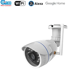 

COOLCAM WiFi IP Camera Outdoor Waterproof Wireless HD 720P Network Night Vision CCTV Camera Work With Alexa Echo Show IFTTT