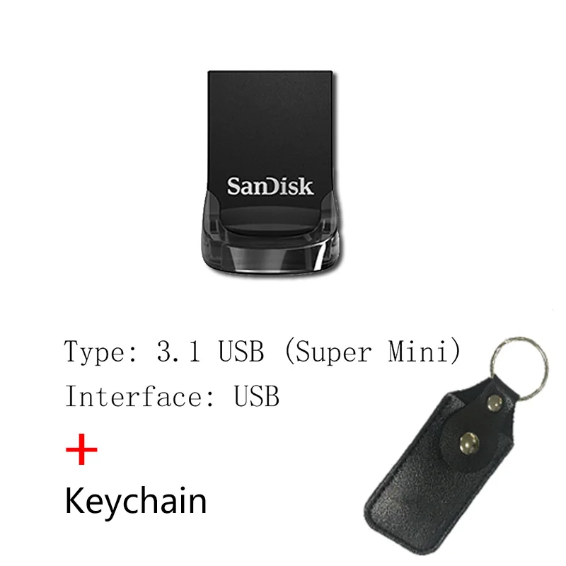 Sandisk USB 3,1 Мини-Прыжок 128 Гб 64 ГБ 32 ГБ 256 ГБ USB флэш-накопитель 32 64 128 16 Гб флэш-накопитель USB флэш-накопитель диск на ключе памяти - Цвет: CZ430 BB