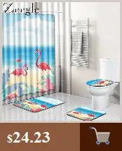 Zeegle Водонепроницаемая занавеска для ванной душевой занавес Противоскользящий коврик для унитаза коврик для ванной Впитывающий Коврик для ванны набор ковриков для ванной комнаты