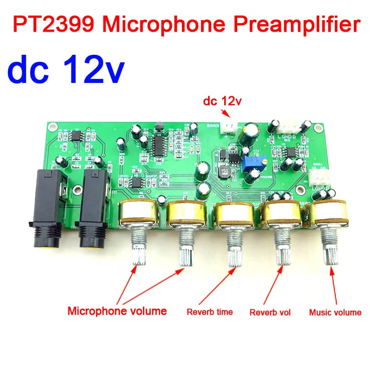 PT2399 Karaoke Reverb Microphone Preamplifier Board Reverberation