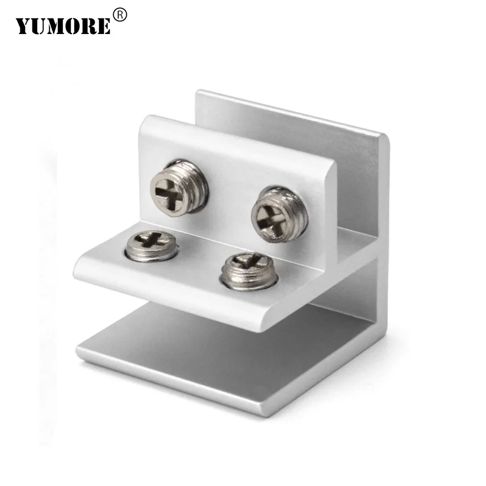 YUMORE Multi function glass clamp,90/180 degrees T Shaped Glass Clamps