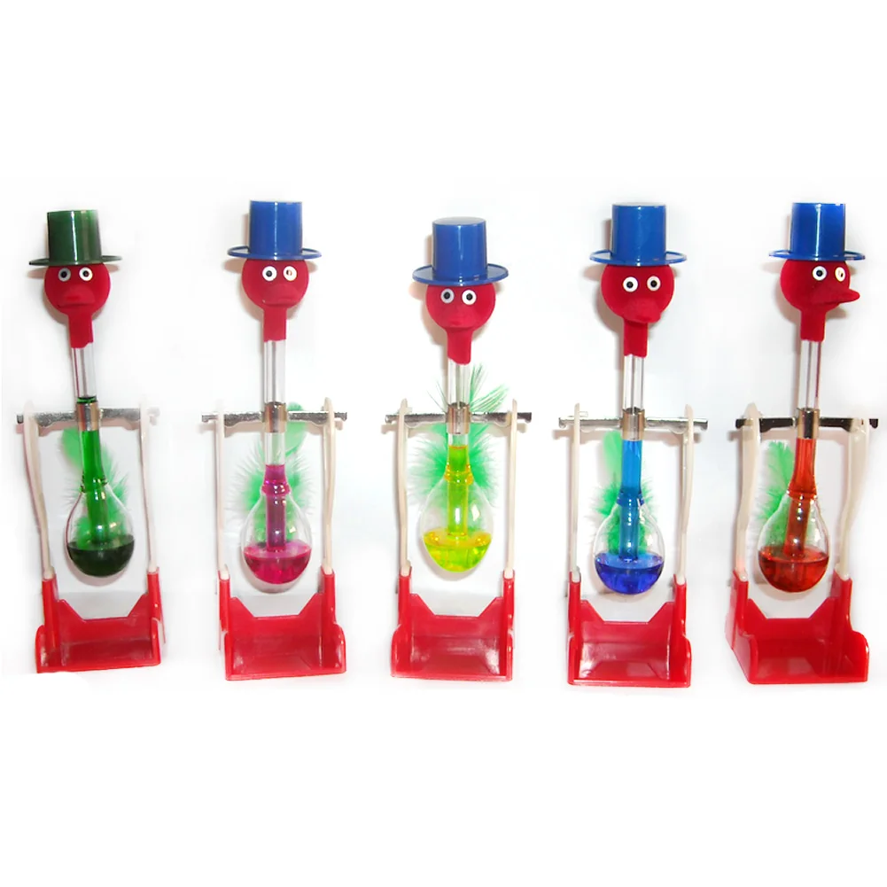  1Pc Non-Stop Liquid Glass Drinking Lucky Bird Duck Desk Toy Perpetual Motion New E65D