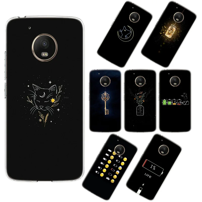 

Stylish black simple painted Phone Case For Motorola G4 G5 G5S G6 G7 G4Play G5Plus G6Plus G7Play E6Plus Phone Case Cover