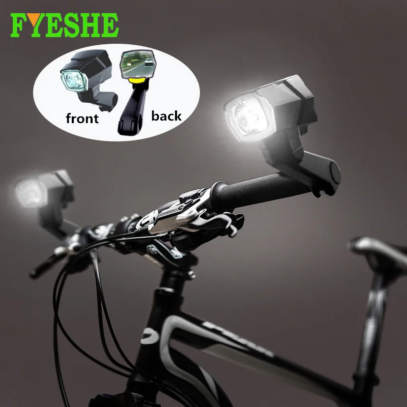 MTB Motorcycle Rear View Mirror Headlight Rechargeable Lamp Electric