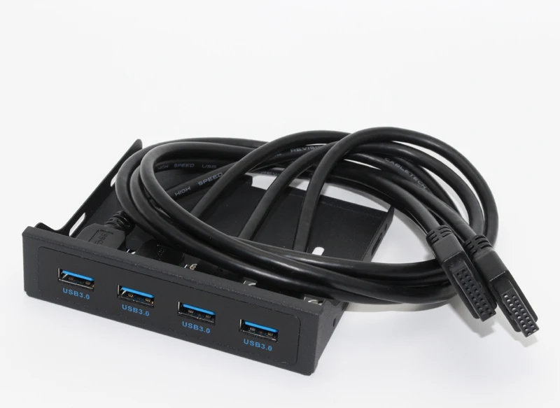 QINDIAN 19+ 1 20Pin 4 Порты и разъёмы USB 3,0 концентратор передние Панель комбо кронштейн USB3.0 HUB адаптер для стационарного персонального компьютера 3," FDD дисковод гибких дисков