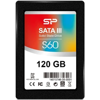 

SSD Silicon Power S60 SP120GBSS3S60S25 SSD, 2.5 ", 120GB, SATA-III, Read: 550 Mb / s, Write: 500 Mb / s, MLC, TRIM, NCQ, ECC