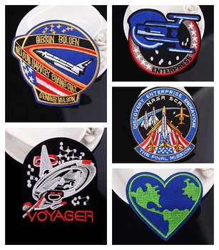 

Embroidery Patch USS Enterprise Patches Iron On Patch For Clothing Spacecraft Trek For Garment DIY Stars Patch Ironing on Jacket