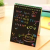 12 Sheets Rainbow Scratch Note Sketchbook Paper Painting Toys Children DIY Color Art Doodle Scratch Off Card Drawing Notebooks 3