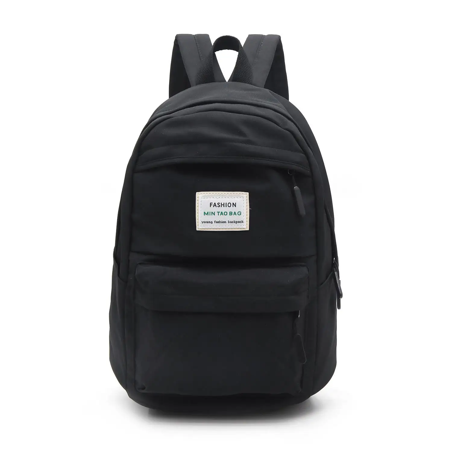 Black 1set Нейлоновый женский рюкзак, Одноцветный рюкзак Mochilas, женская сумка на плечо для девочки-подростка, школьная сумка, рюкзак - Цвет: Black 1set