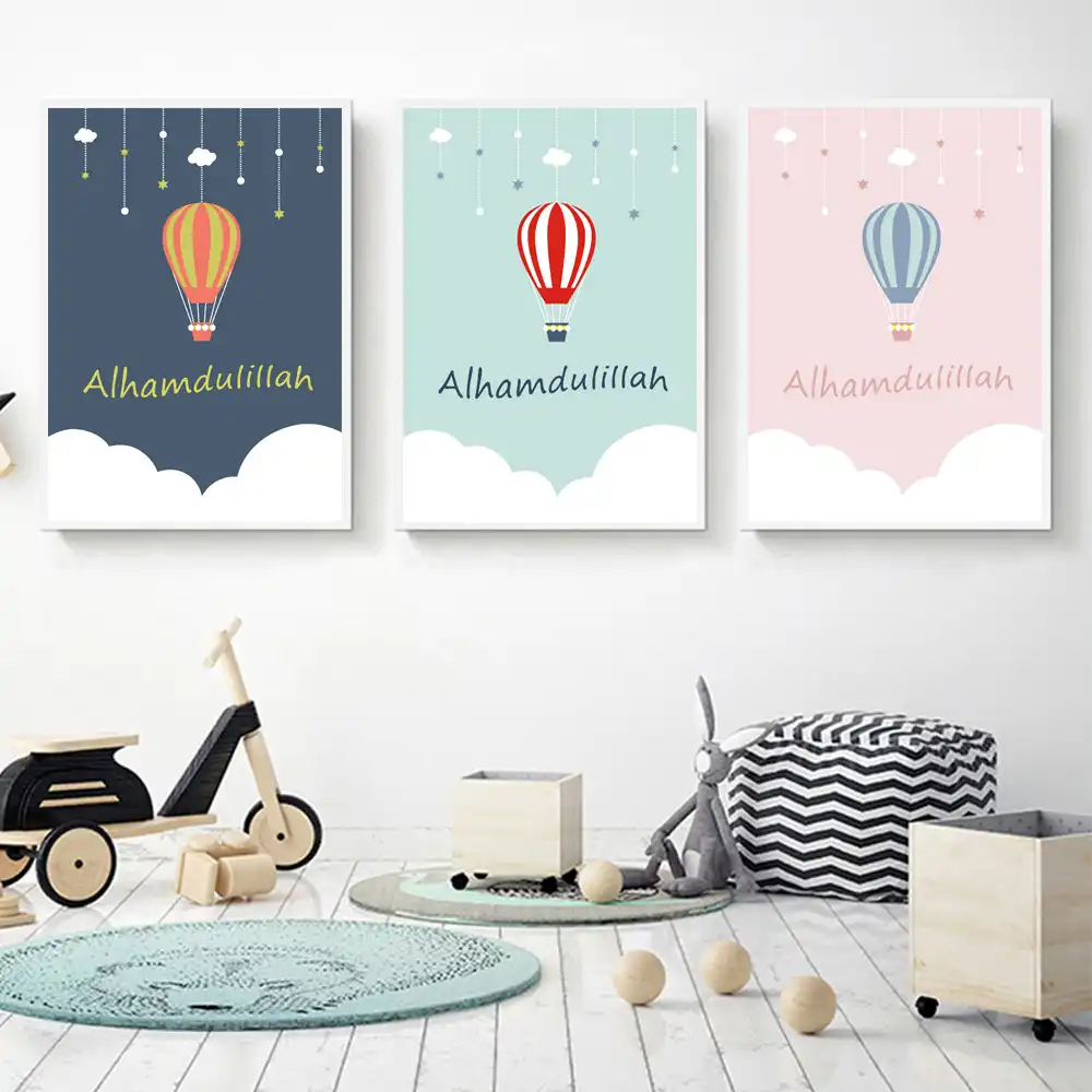 hot air balloon nursery prints