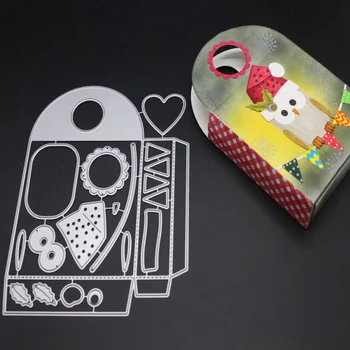 

Gift Boxes Metal Cutting Dies Christmas Owl Decoration Stencil Die Cut Scrapbooking Embossing Stamps And Dies 2019 New Craft