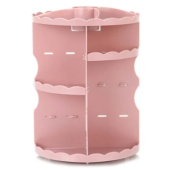 

360-Degree Rotating Makeup Organizer, Adjustable Multi-Function Cosmetic Storage Unit, Fits Different Types Of Cosmetics And Acc