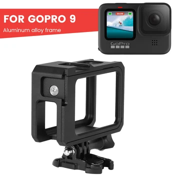

In Stock GoPro 9 Black Aluminium Alloy Frame Case Double Clod Shoe With Charging Port For GoPro Hero 9 Black Camera Accessories