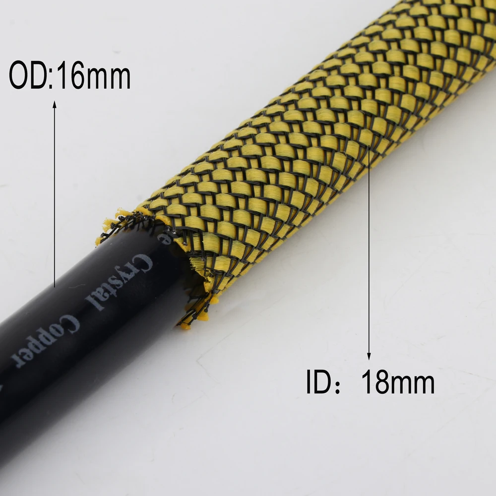 Hochwertiger geflochtener Nylon-Mesh-Schlauch aus 18 mm für DIY-Netzkabel-Kabelhülsen, Schlauchhülsen – Detail 5