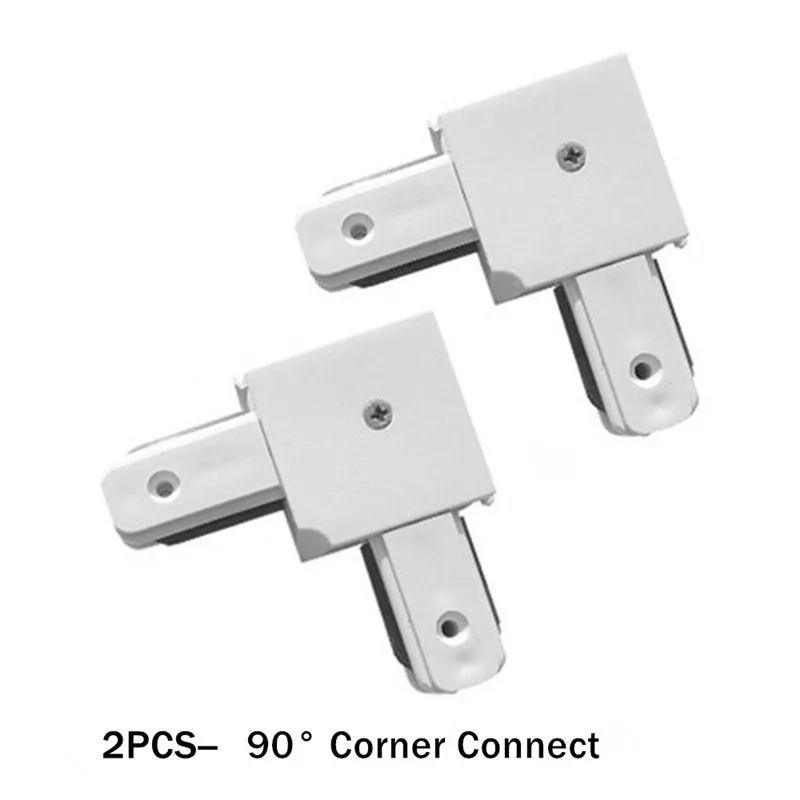 2 шт./лот 0,5 м черный белый 2 провода рельсы прямой L крест соединитель для 2 провода трек светильник Светодиодный точечный светильник направляющие - Испускаемый цвет: Тёплый белый