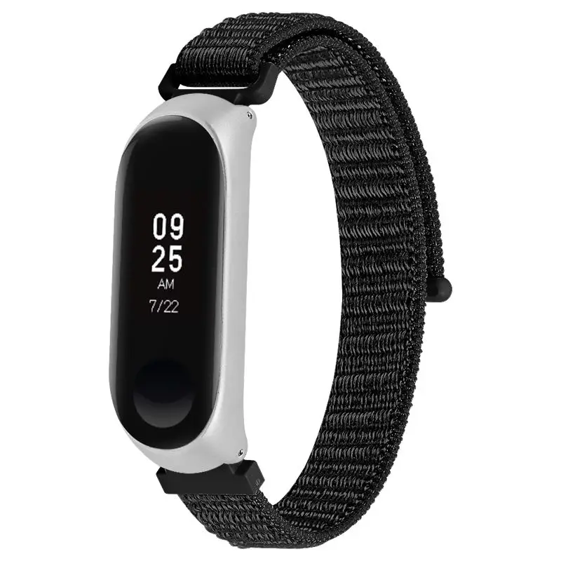 Fghgf нейлоновая петля сменный Браслет для xiaomi mi band 4/3 ремешок из мягкой дышащей ткани Smart аксессуары сменный ремешок для mi Группа 4 3 ремешок на запястье