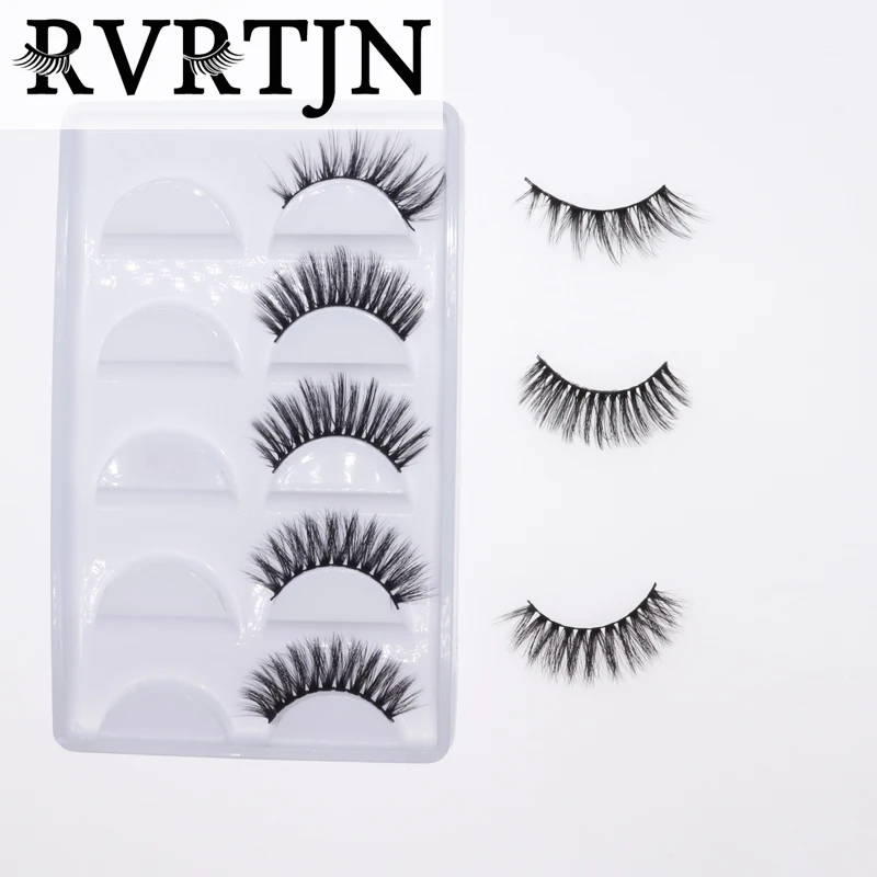 

5 pairs of mixed false eyelashes mink eyelash makeup tools hand-made extended eyelashes