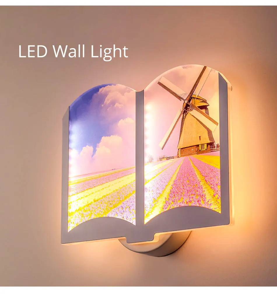 80PCS 12W Novel Indoor Wall Lamp100-130V165-240V Night Reading Light Sconces Kitchen Bedroom Lights Interior Night Light (9)