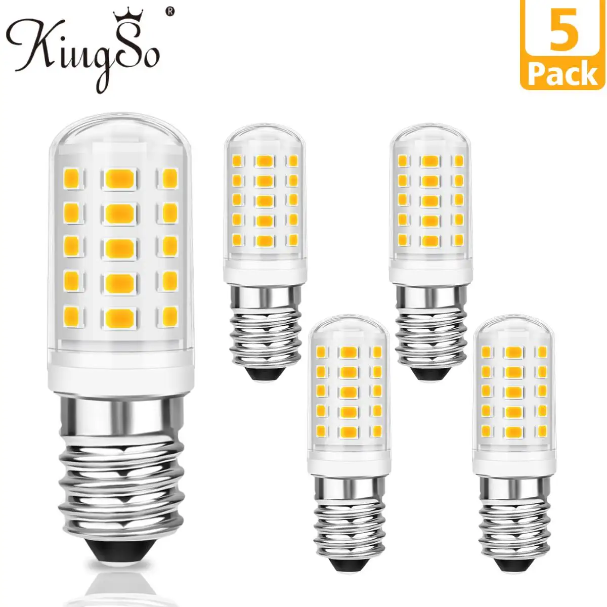 KingSo 5 PCS E14 Светодиодная лампа Кукурузная AC230V 3000K 5W 500Lm Керамическое основание для