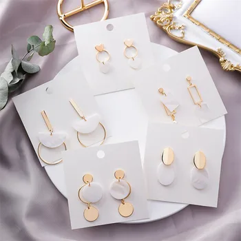 

Korean Fashion Shell Earrings Simple Drop Earrings For Women Geometric Gold Color Statement Irregular Earrings Jewelry Brincos