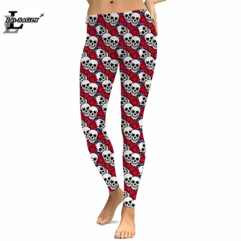 

High Quality Elastic Skull Women Clothing fitness legging Digital 3D Printing Punk Legging Causal Pants Printed Trousers