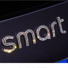 Наклейка на автомобиль с буквенным логотипом для Smart 453 451 Fortwo Forfour, блестящая наклейка на хвост автомобиля, наклейка на кузов, декоративные аксессуары, модель автомобиля