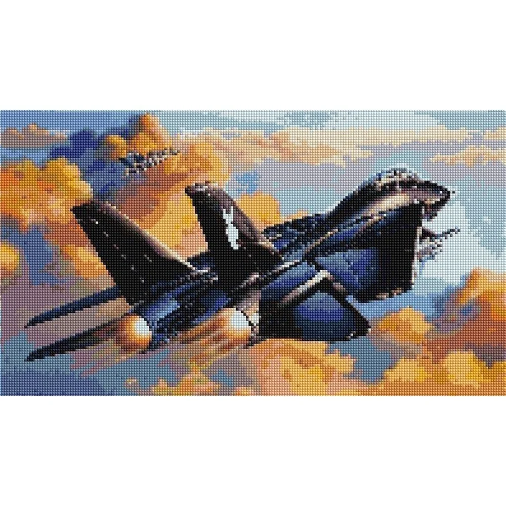 5D Diamond Painting Full Drill Aircraft Diamond Embroidery Tank Rhinestone Mosaic Cross Stitch Cartoon Craft Kits