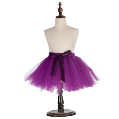 Детские фатиновые юбки-пачки Милая пышная Мягкая юбка-американка для дня рождения юбки для девочек детские юбки-пачки одежда для малышей от 2 до 10 лет - Цвет: Фиолетовый