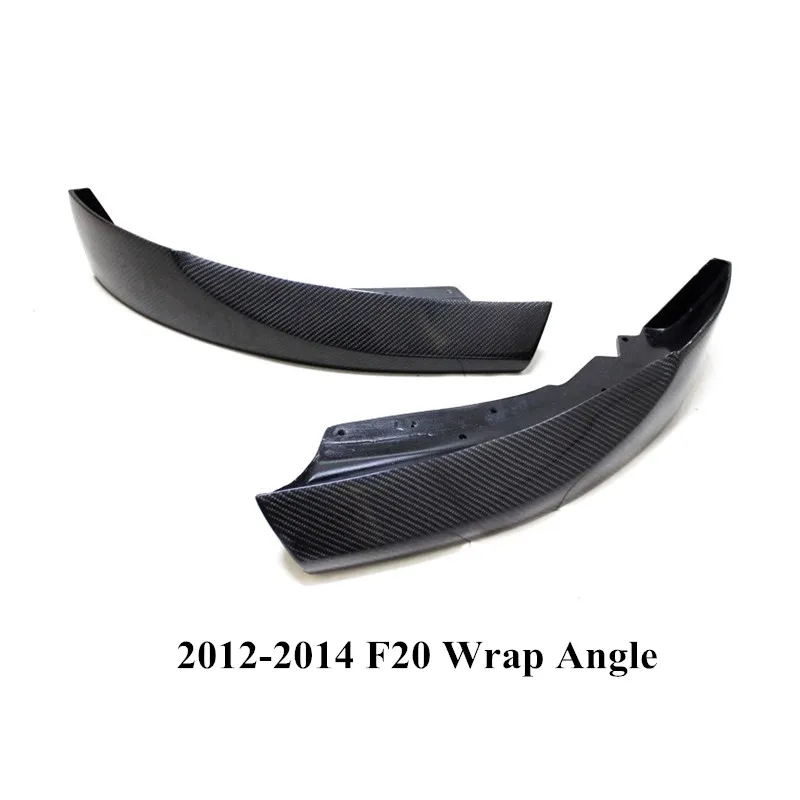Car Parts Front Bumper Lip Splitter Aprons Flaps Winglets For B-mw 1 series F20 2012-2014 Carbon fiber Wrap Angle |
