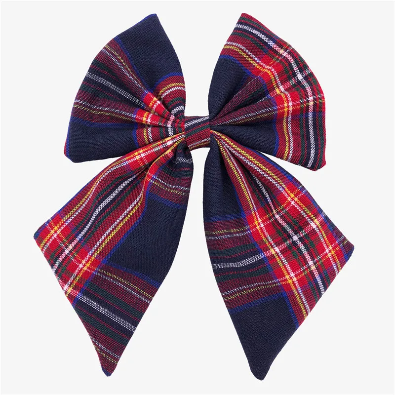 Preppy-370 Винтажные клетчатые хлопковые тканевые банты для волос для маленьких девочек женские заколки для волос Preppy Sailor банты заколки для волос аксессуары для волос - Цвет: Preppy-370