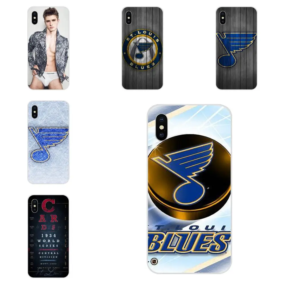 

St Louis Blues For Xiaomi Mi3 Mi4 Mi4C Mi4i Mi5 Mi 5S 5X 6 6X 8 SE Pro Lite A1 Max Mix 2 Note 3 4 Transparent Soft Cases Covers